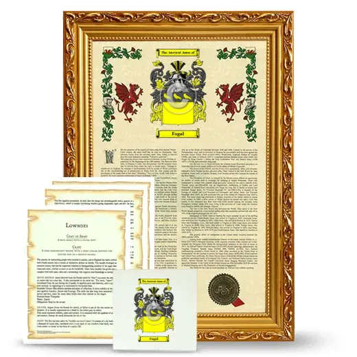 Fogal Framed Armorial, Symbolism and Large Tile - Gold