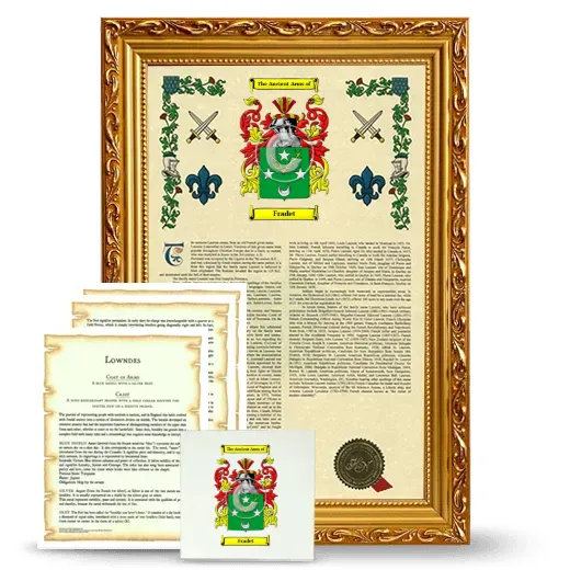 Fradet Framed Armorial, Symbolism and Large Tile - Gold