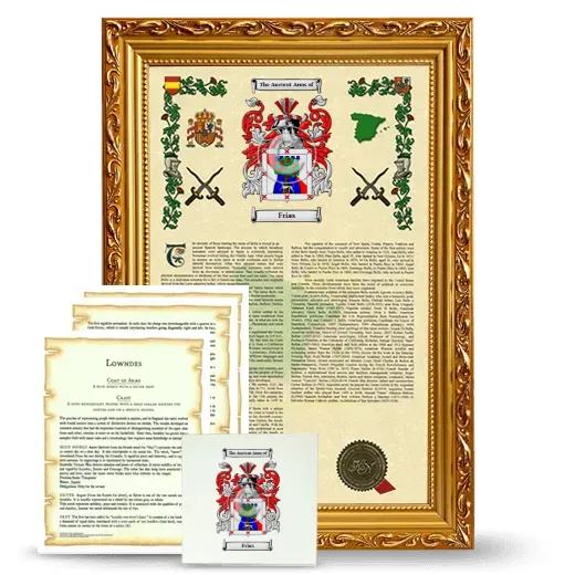 Frias Framed Armorial, Symbolism and Large Tile - Gold