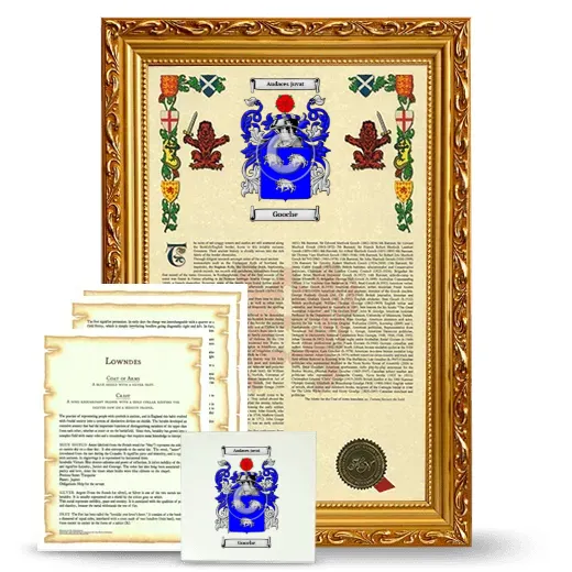 Gooche Framed Armorial, Symbolism and Large Tile - Gold