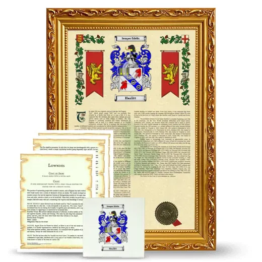 Hazlitt Framed Armorial, Symbolism and Large Tile - Gold