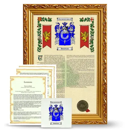 Hewetson Framed Armorial, Symbolism and Large Tile - Gold