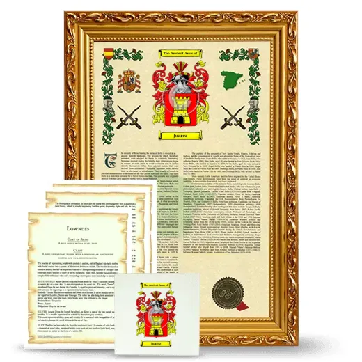 Juarez Framed Armorial, Symbolism and Large Tile - Gold