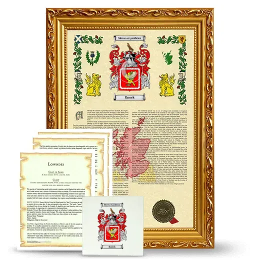 Knock Framed Armorial, Symbolism and Large Tile - Gold