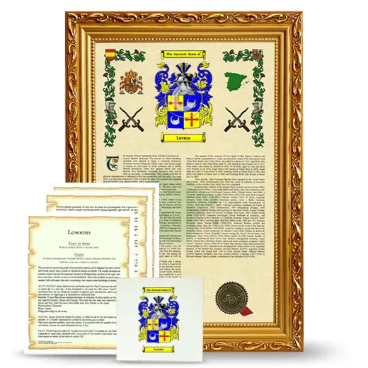 Lerma Framed Armorial, Symbolism and Large Tile - Gold