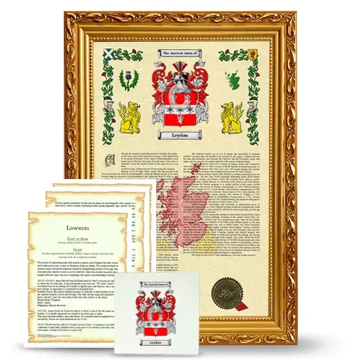Leydon Framed Armorial, Symbolism and Large Tile - Gold