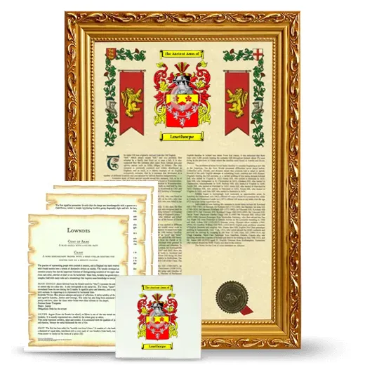 Lowthorpe Framed Armorial, Symbolism and Large Tile - Gold