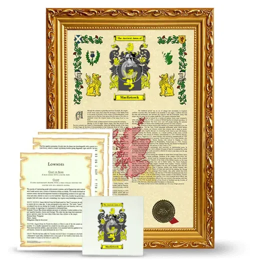 MacKetreck Framed Armorial, Symbolism and Large Tile - Gold
