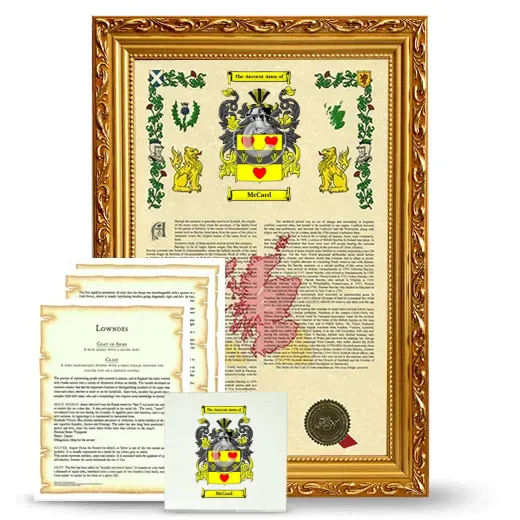 McCard Framed Armorial, Symbolism and Large Tile - Gold