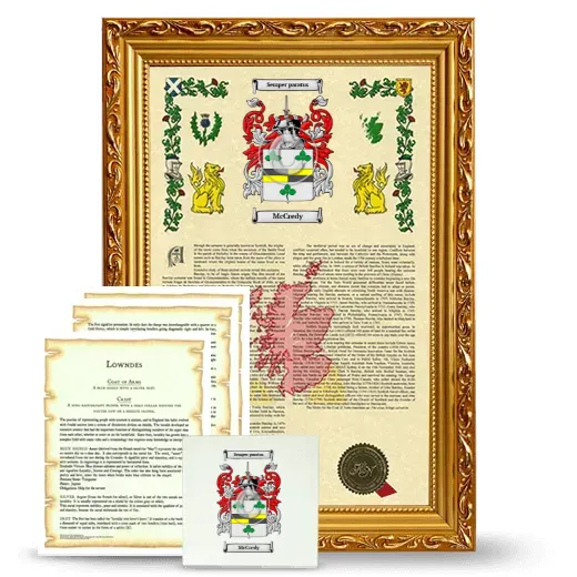 McCredy Framed Armorial, Symbolism and Large Tile - Gold