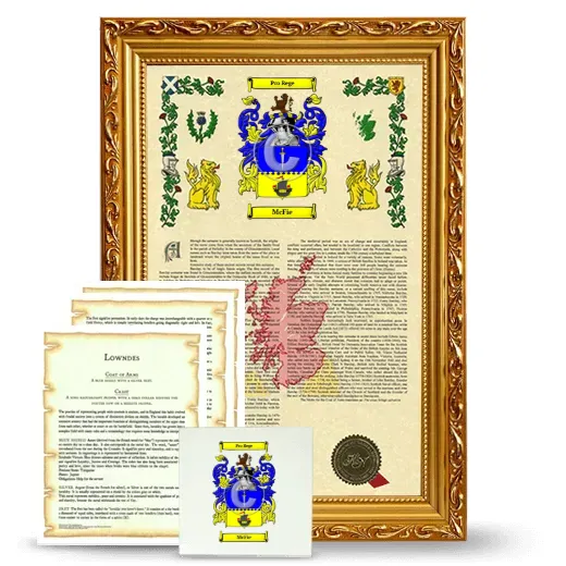 McFie Framed Armorial, Symbolism and Large Tile - Gold