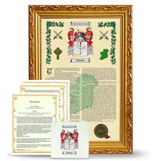McGavin Framed Armorial, Symbolism and Large Tile - Gold