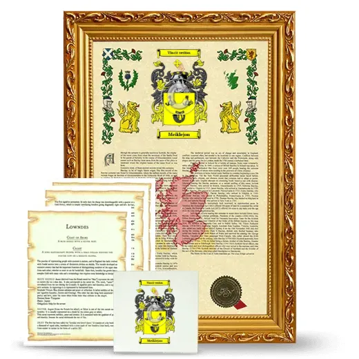 Meiklejon Framed Armorial, Symbolism and Large Tile - Gold