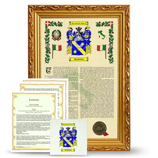 Menichini Framed Armorial, Symbolism and Large Tile - Gold