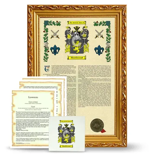 Montferrand Framed Armorial, Symbolism and Large Tile - Gold