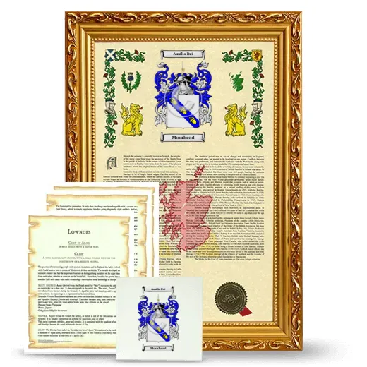 Moorhead Framed Armorial, Symbolism and Large Tile - Gold