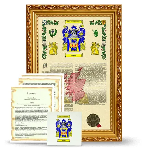 Nobel Framed Armorial, Symbolism and Large Tile - Gold