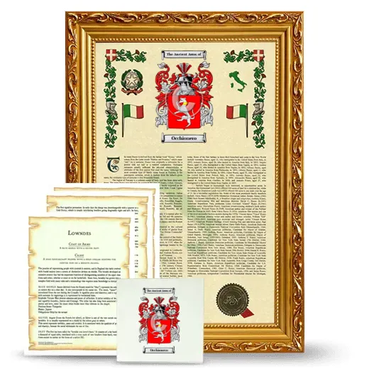 Occhionero Framed Armorial, Symbolism and Large Tile - Gold