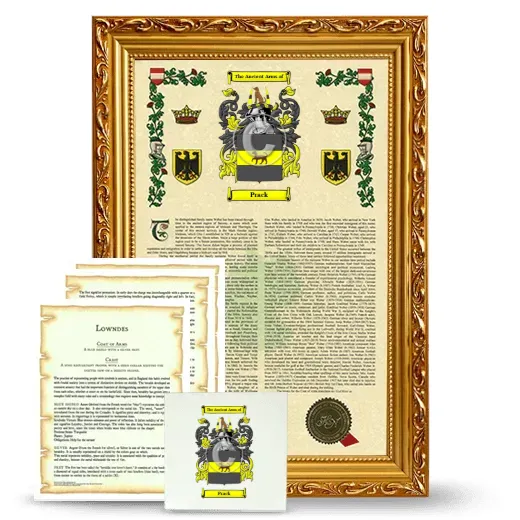 Prack Framed Armorial, Symbolism and Large Tile - Gold