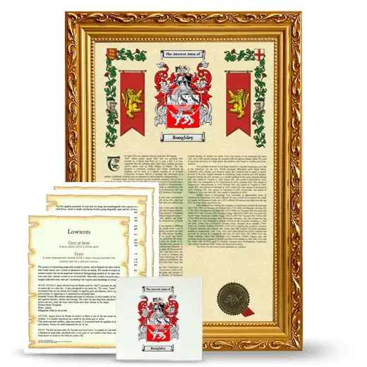 Roughley Framed Armorial, Symbolism and Large Tile - Gold