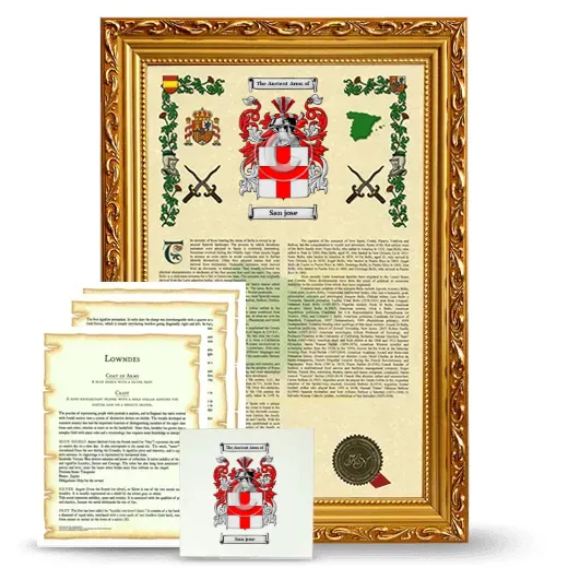 San jose Framed Armorial, Symbolism and Large Tile - Gold