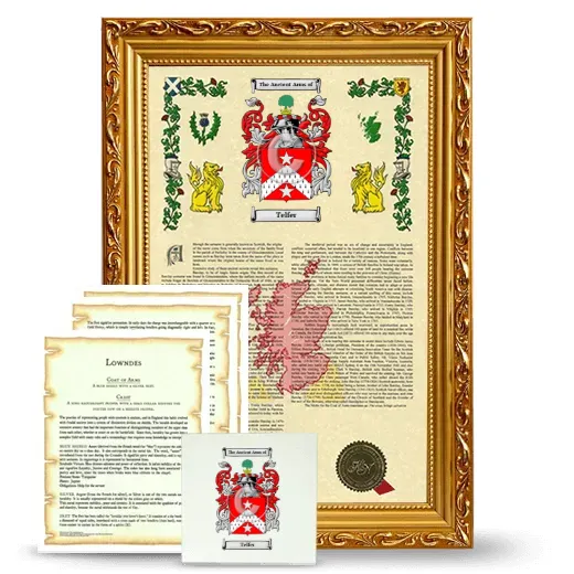 Telfer Framed Armorial, Symbolism and Large Tile - Gold