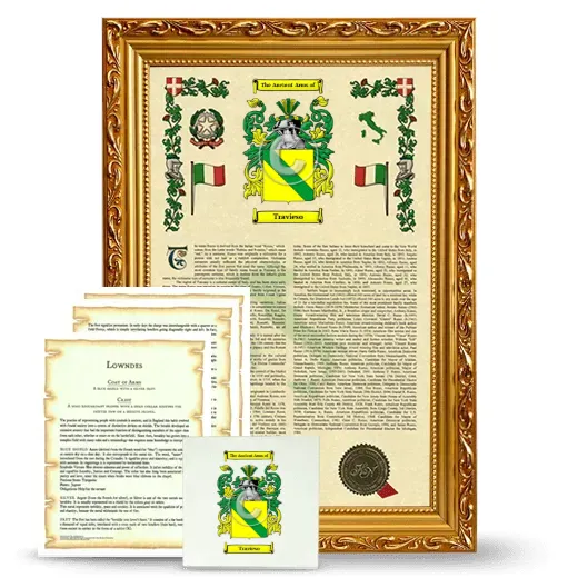 Travieso Framed Armorial, Symbolism and Large Tile - Gold
