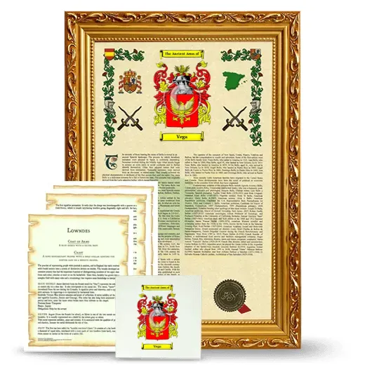Vega Framed Armorial, Symbolism and Large Tile - Gold