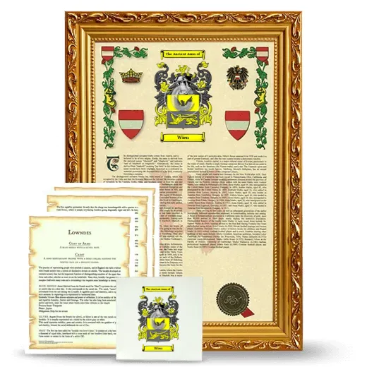 Wien Framed Armorial, Symbolism and Large Tile - Gold