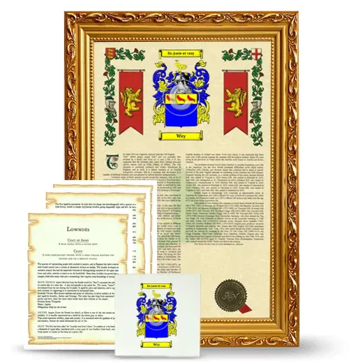 Wry Framed Armorial, Symbolism and Large Tile - Gold