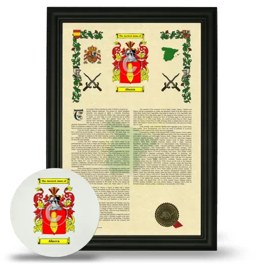 Abarca Framed Armorial History and Mouse Pad - Black
