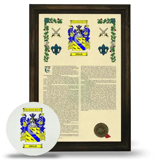 Abblank Framed Armorial History and Mouse Pad - Brown