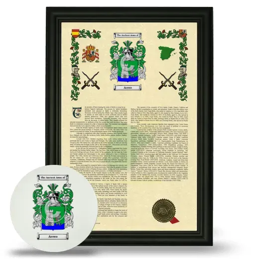 Acero Framed Armorial History and Mouse Pad - Black
