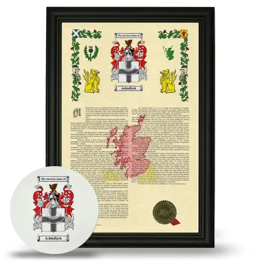 Achinflyck Framed Armorial History and Mouse Pad - Black