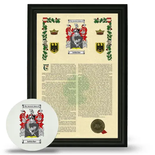 Aebischer Framed Armorial History and Mouse Pad - Black
