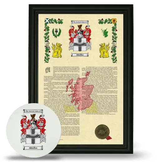 Akinflox Framed Armorial History and Mouse Pad - Black