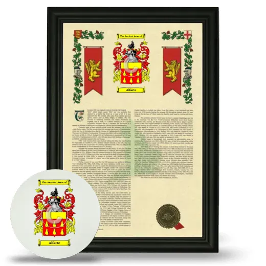 Alfarte Framed Armorial History and Mouse Pad - Black