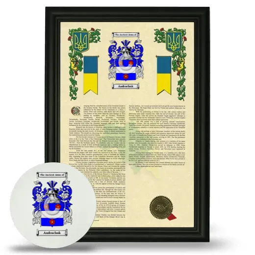 Andruchuk Framed Armorial History and Mouse Pad - Black