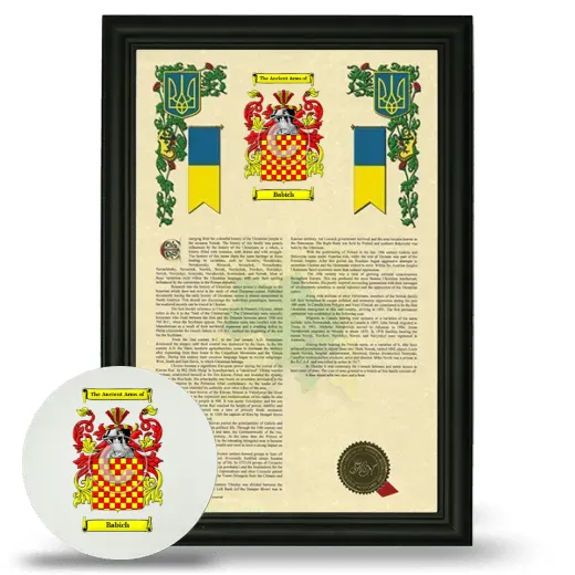 Babich Framed Armorial History and Mouse Pad - Black