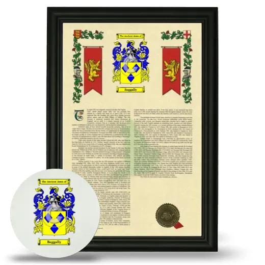 Baggally Framed Armorial History and Mouse Pad - Black