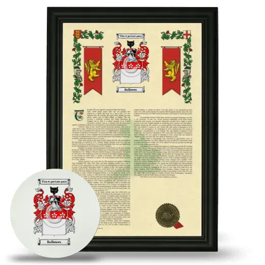 Ballowes Framed Armorial History and Mouse Pad - Black