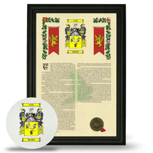 Barthel Framed Armorial History and Mouse Pad - Black