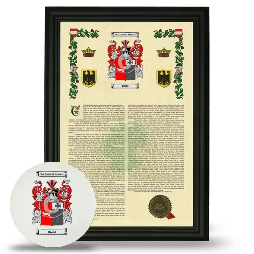 Biehl Framed Armorial History and Mouse Pad - Black