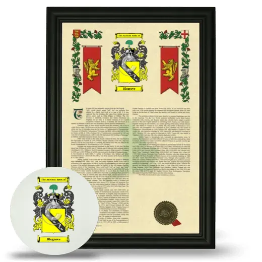 Blagrove Framed Armorial History and Mouse Pad - Black