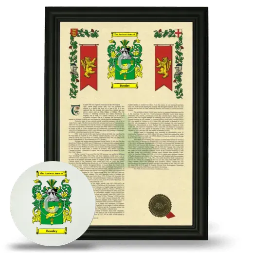 Booday Framed Armorial History and Mouse Pad - Black
