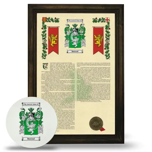 Bostend Framed Armorial History and Mouse Pad - Brown