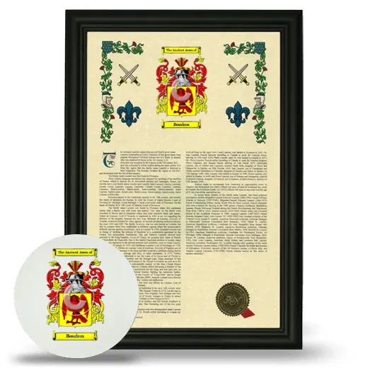 Boudros Framed Armorial History and Mouse Pad - Black