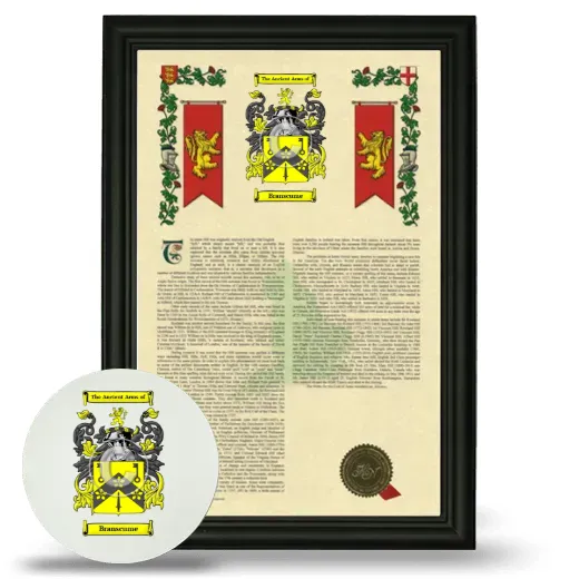 Branscume Framed Armorial History and Mouse Pad - Black