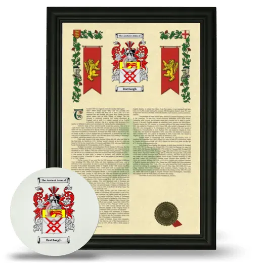 Brettargh Framed Armorial History and Mouse Pad - Black