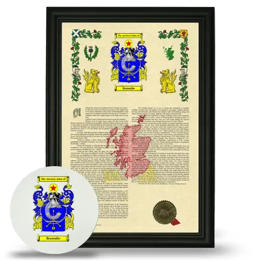 Brownlie Framed Armorial History and Mouse Pad - Black